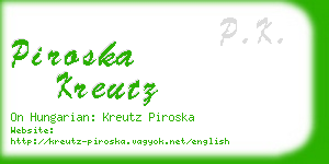 piroska kreutz business card